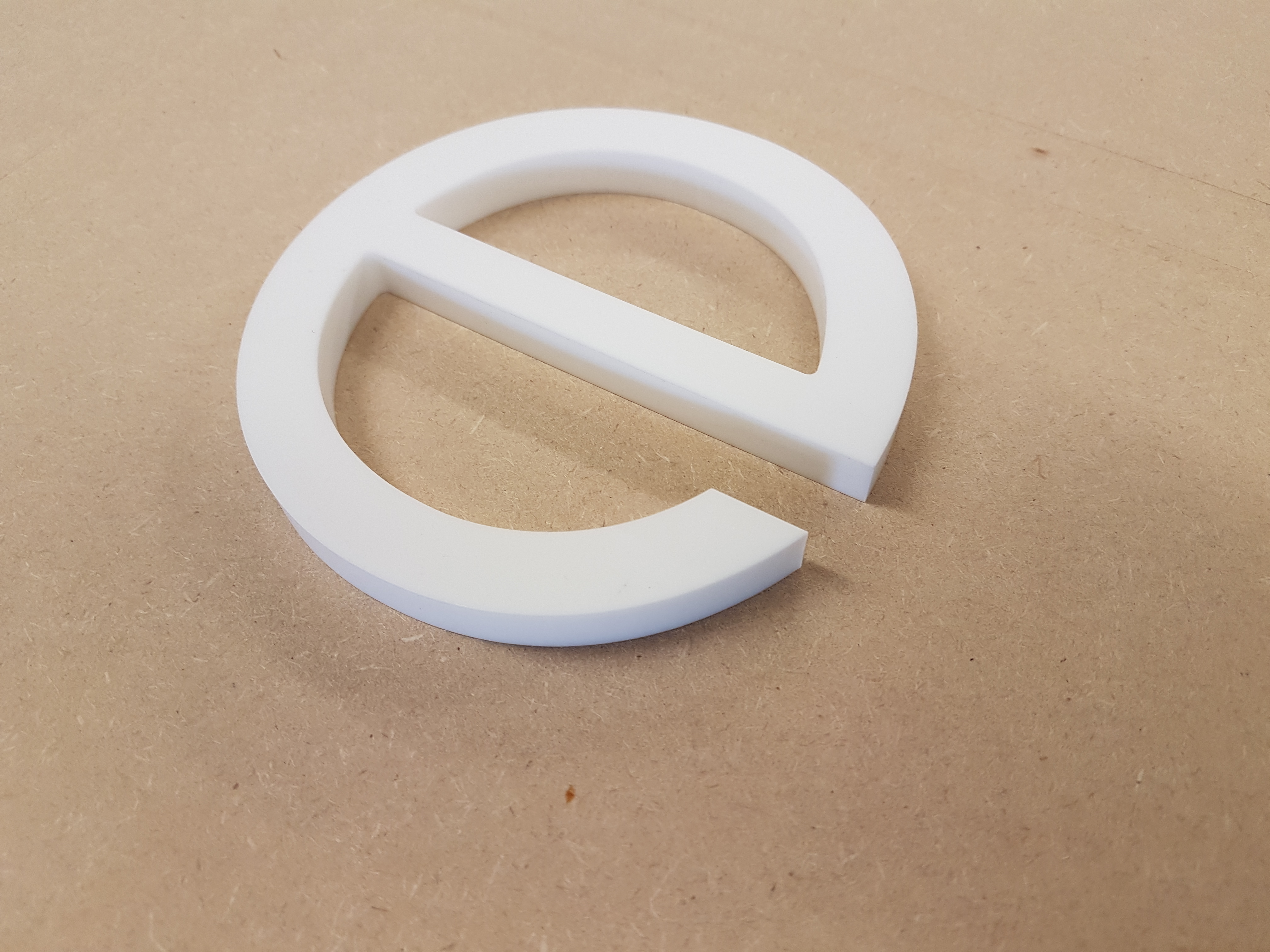 10mm white perspex letter