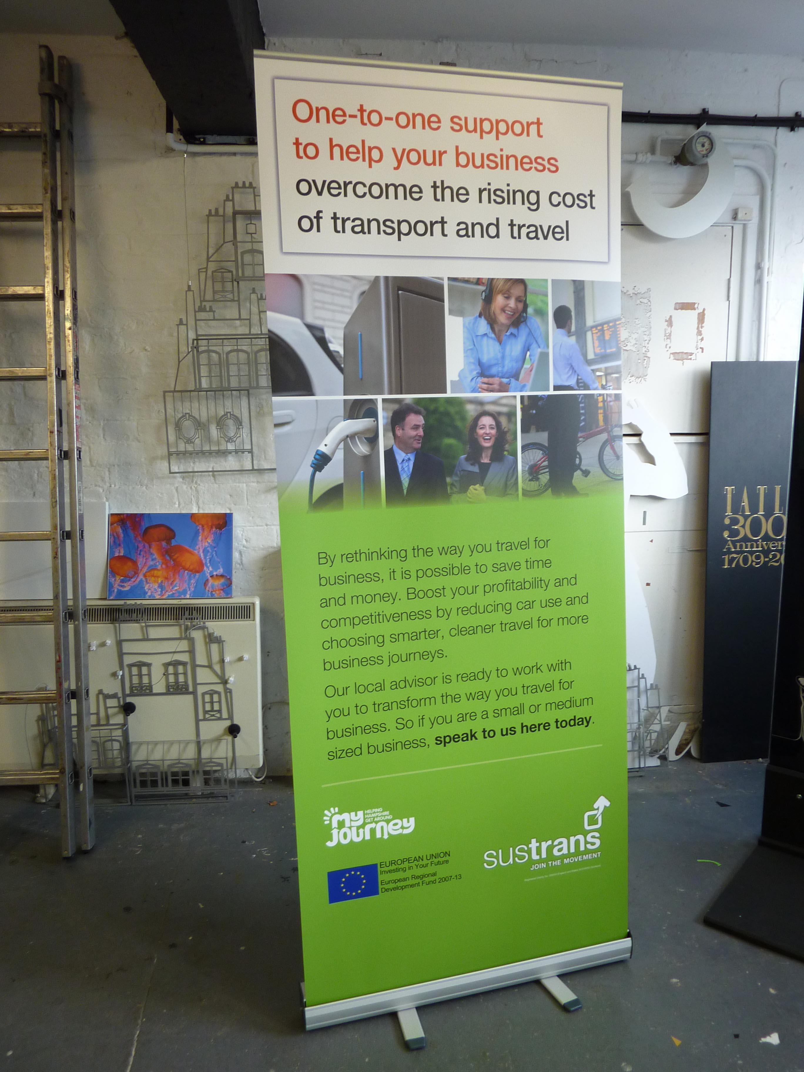 Digital printed Pull up / Roller banner. Horsham